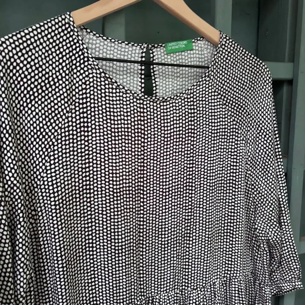 United Colors of Benetton Oversized Lagenlook Cottagecore Smock Dress- Size M - Picture 4 of 7